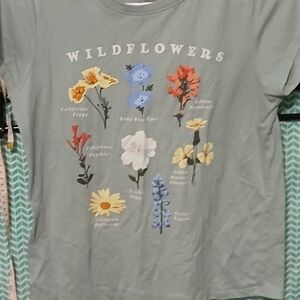 Source Unknown Wildflower Graphic Tee - Green